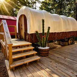 Rustic Wagon Glamping Hot Tub - Image 2