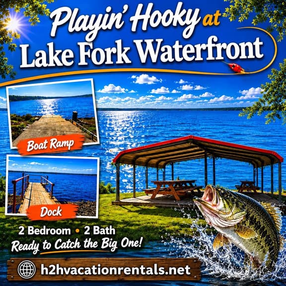 Playin Hooky on Lake Fork-Waterfront-Boat Ramp