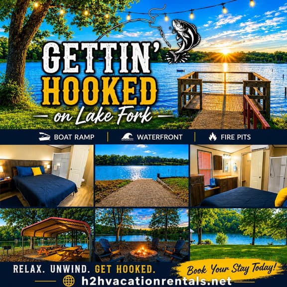 Get Hooked on Lake Fork-Waterfront-With boat ramp
